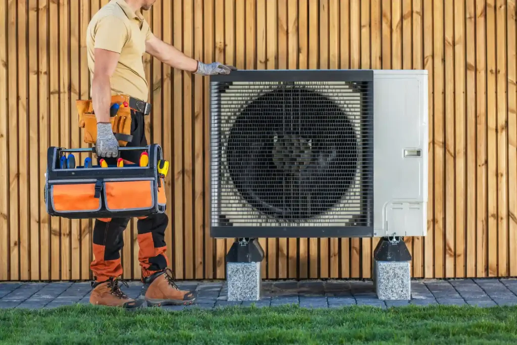 Skilled technician performing emergency AC repair at AZ AC AND HEAT SERVICES.