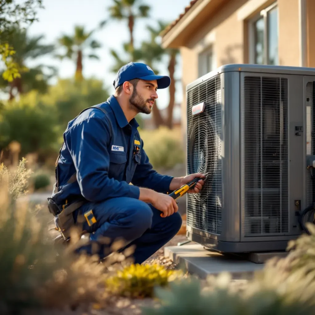 "HVAC technician at AZ AC and Heat Services, Gilbert, AZ"