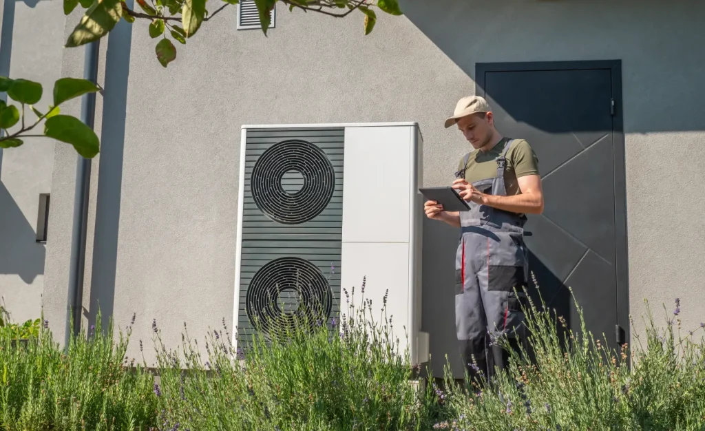 "Certified HVAC technicians at work."