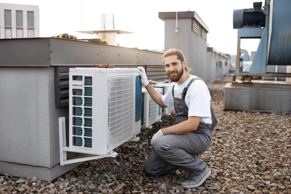 Emergency HVAC technician responding to AC issue at a vacation rental in Arizona
